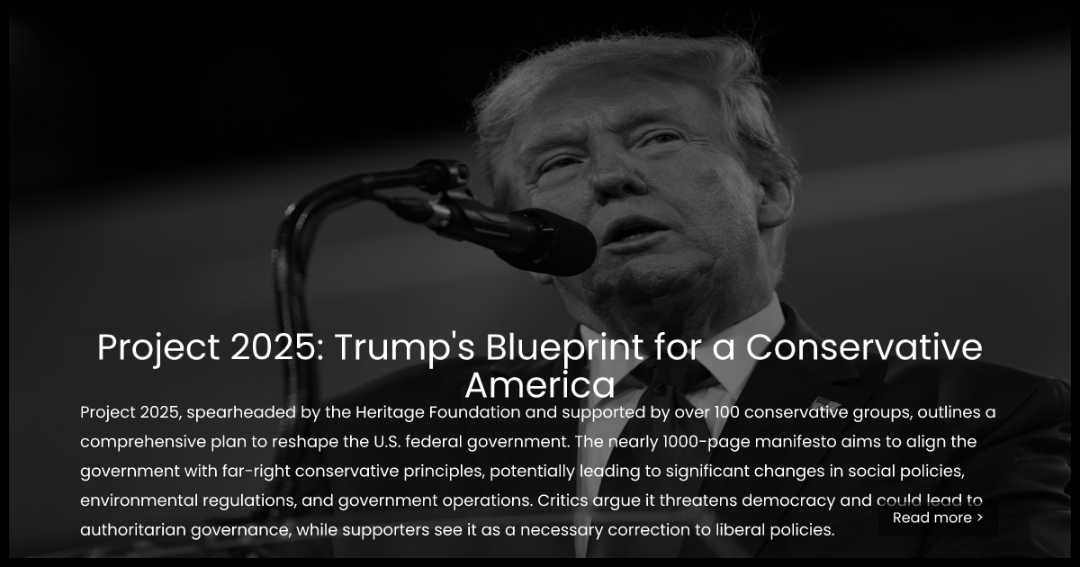 Project 2025 Trump's Blueprint for a Conservative America trendy.so